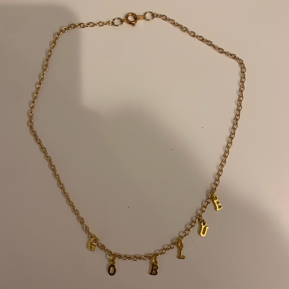 Jewelry - “GO BLUE” gold necklace
